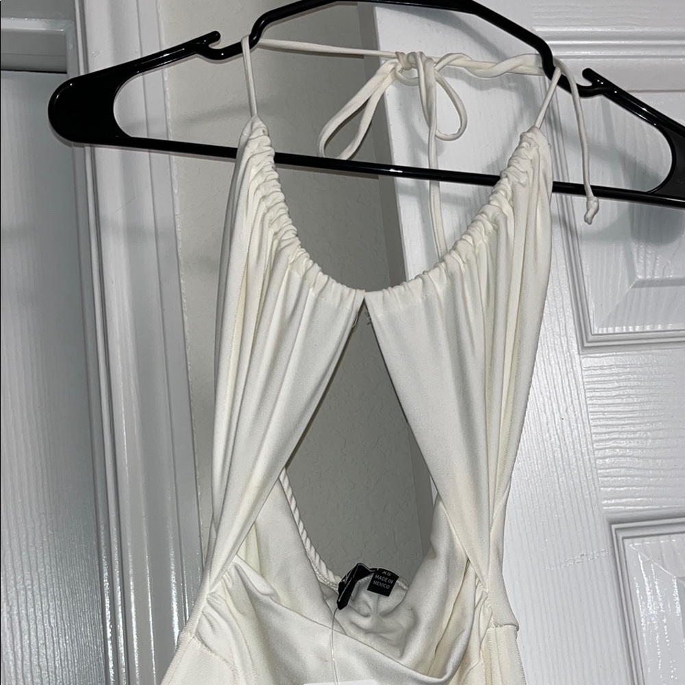 Windsor Cream Halter Dress